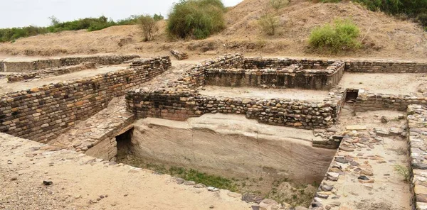 Dholavira Jest Stanowiskiem Archeologicznym Khadirbet Bhachau Taluka Dystrykcie Kutch Stanie Obrazy Stockowe bez tantiem