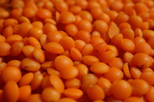Cam bir kasede kırmızı mercimek