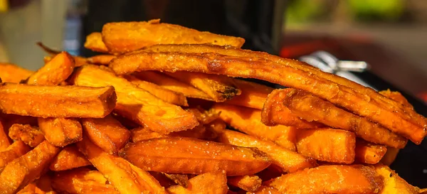 Salty Sweet Potato Fries — Stock Photo, Image