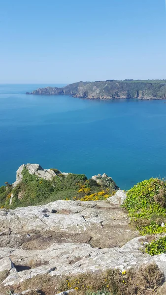 Icart View South Coast Cliffs Martins Guernsey Kanaaleilanden — Stockfoto