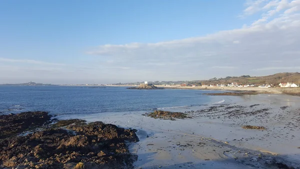 Fort Grey Cup Csészealj Rocquaine Bay Kínzás Guernsey Csatorna Szigetek — Stock Fotó