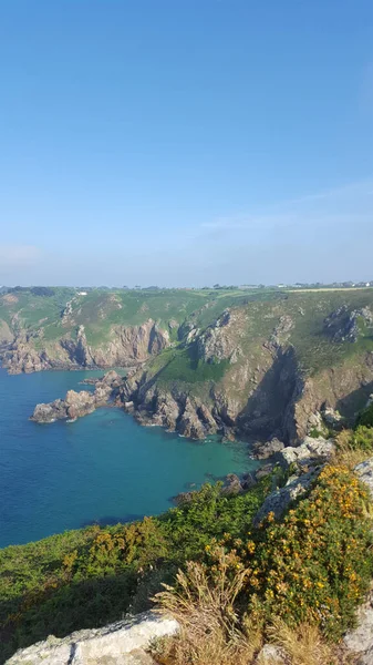 Icart View South Coast Cliffs Martins Guernsey Kanaaleilanden — Stockfoto