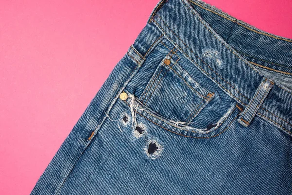 Blue denim jeans texture. Jeans background Texture of blue jean — Stock Photo, Image