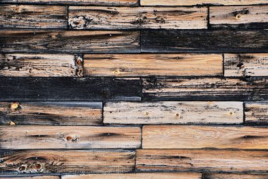 Arka plan olarak kullanılan eski, grunge ahşap paneller