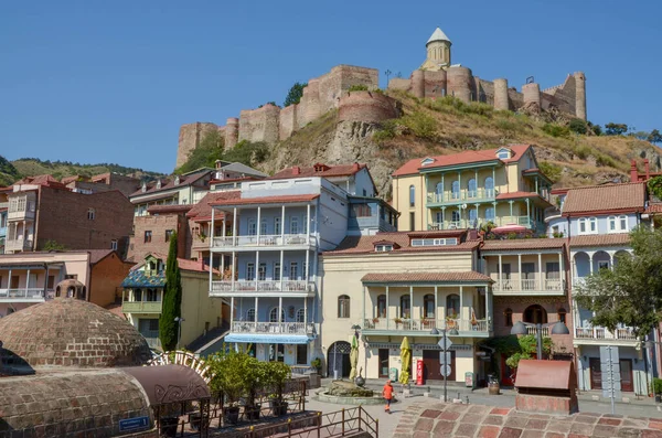 Old Tbilisi Capital Georgia Historical Streets City Abanotubani District Narikala — Stock Photo, Image