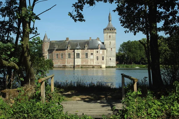 Kasteel Van Horst Horst Castle Medeltida Vallgrav Sint Pieters Red — Stockfoto