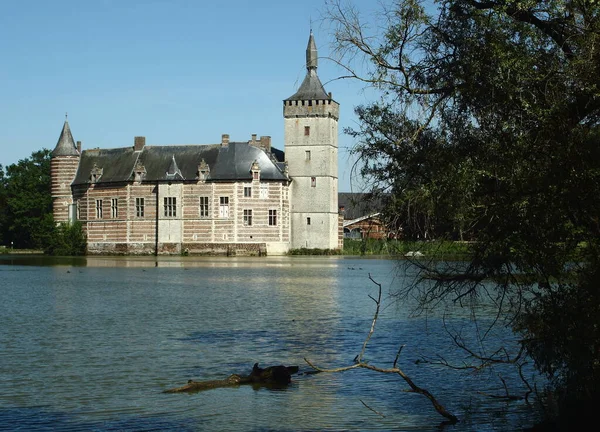 Kasteel Van Horst Horst Castle Medeltida Vallgrav Sint Pieters Red — Stockfoto