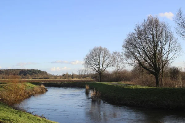 Landschaft Fluss Demer Langdorp Ein Kleines Ländliches Dorf Flandern Belgien — Stockfoto