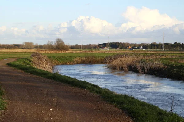 Langdorp Taki Demer Nehrinin Yakınındaki Manzara Flanders Küçük Bir Köy — Stok fotoğraf