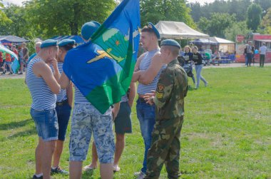Brest, Beyaz Rusya - 2 Ağustos 2019: Hava birlikleri ve özel kuvvetler günü.