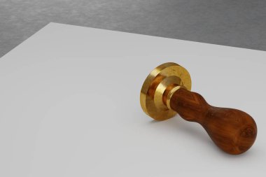 Yuvarlak Şekil Lastik Damga Model 3D illüstrasyon