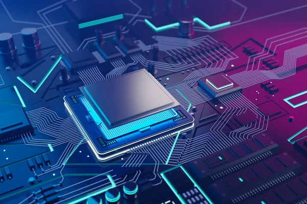 Cpu Und Computerchip Konzept Illustration — Stockfoto