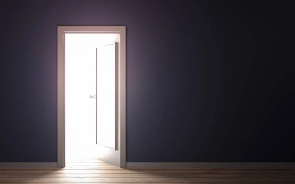 Сяючі Відкриті Двері Успіху Надії — стокове фото