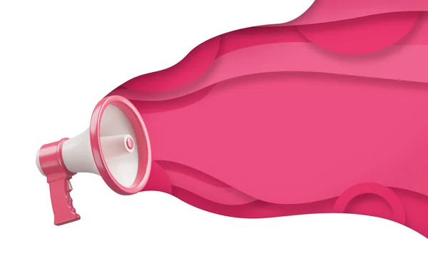 Megaphone Pink Empty Space Illustration — Stock Photo, Image