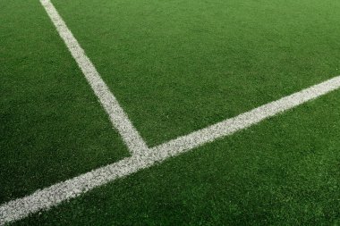 Beyaz çizgili futbol ya da futbol sahası