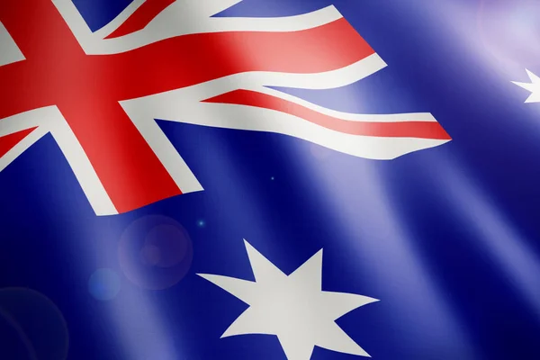 Fluttering Silk Flag Australia — Stock Photo, Image