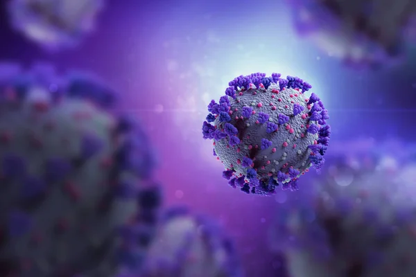 Ilustrasi Dari Corona Virus Coronavirus Covid 2019 Dalam Mikroskop — Stok Foto