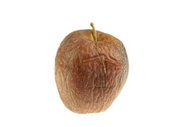 dry apple isolated on white background                                clipart