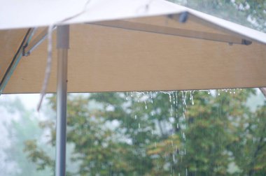   Şemsiyeden yağmur damlasını kapat                             