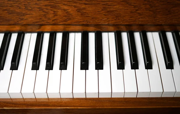 Close Piano Keyboard — Stock Photo, Image
