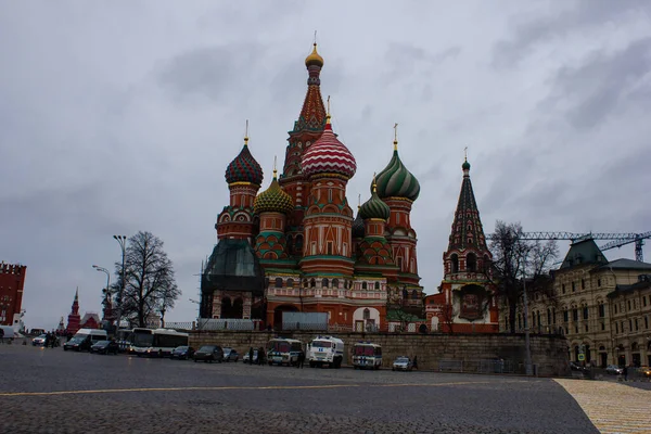 Basil Cathedral Moscow Red Square January — Stock Photo, Image