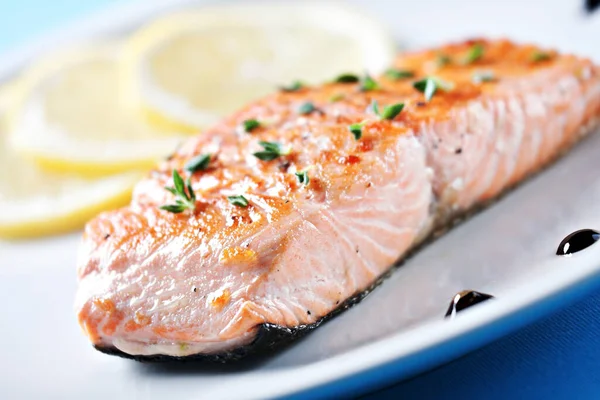 Fillet Salmon Plate — Stock Photo, Image