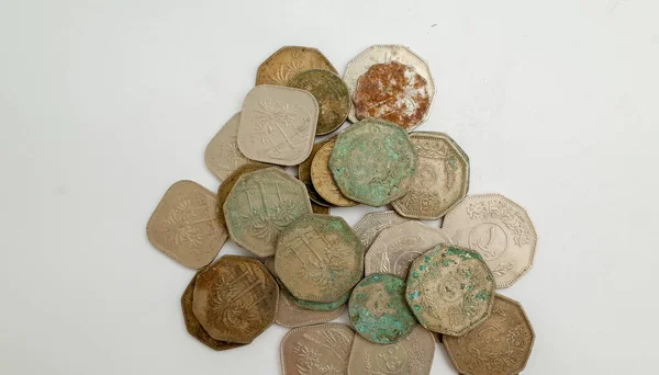 Кілька Старих Іракських Грошових Монет — стокове фото