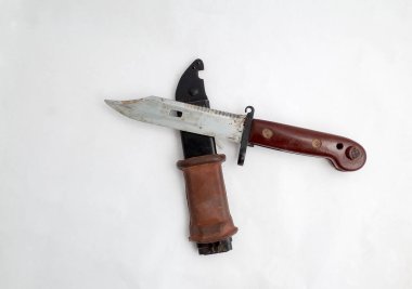 Rus askeri bıçağının makro fotoğrafı