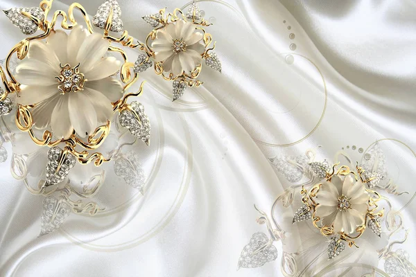 3B çiçek, kelebek gökyüzü ve çiçek tuğla duvar arka plan home