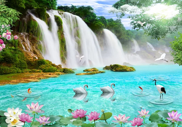 3d şaşırtıcı doğal duvar kağıdı ve arka plan