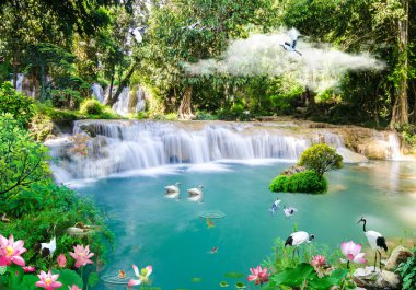 3d şaşırtıcı doğal duvar kağıdı ve arka plan