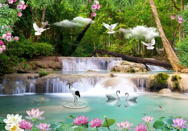 3d şaşırtıcı doğal duvar kağıdı ve arka plan