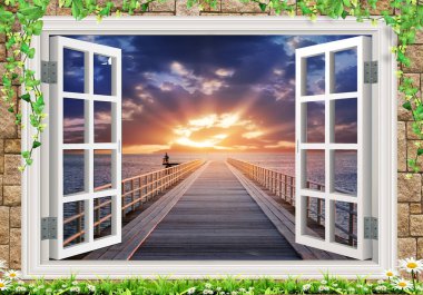 3d şaşırtıcı doğal duvar kağıdı ve arka plan