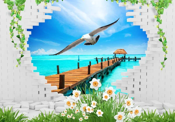 3d şaşırtıcı doğal duvar kağıdı ve arka plan