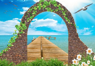 3d şaşırtıcı doğal duvar kağıdı ve arka plan