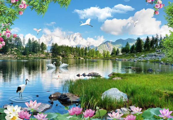 3d şaşırtıcı doğal duvar kağıdı ve arka plan