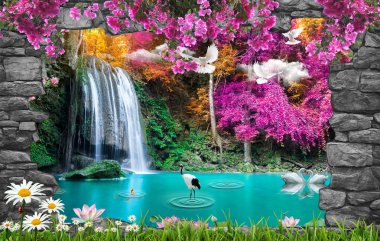 3d şaşırtıcı doğal duvar kağıdı ve arka plan