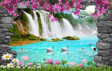 3d şaşırtıcı doğal duvar kağıdı ve arka plan