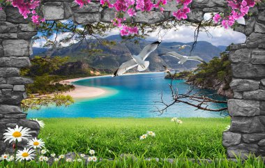 3d şaşırtıcı doğal duvar kağıdı ve arka plan