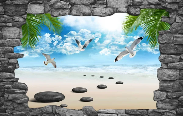 3d şaşırtıcı doğal duvar kağıdı ve arka plan