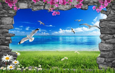 3d şaşırtıcı doğal duvar kağıdı ve arka plan