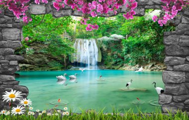 3d şaşırtıcı doğal duvar kağıdı ve arka plan