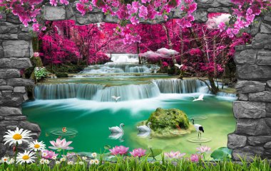 inanılmaz 3d doğa arka plan ve duvar kağıdı