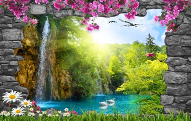 inanılmaz 3d doğa arka plan ve duvar kağıdı