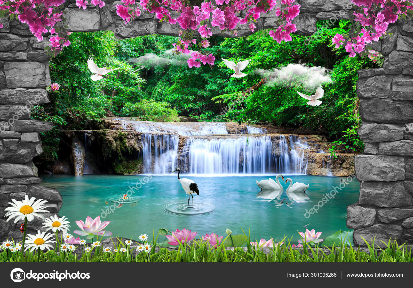 Amazing Nature Background Wallpaper Stock by ©Zevahir 301005266