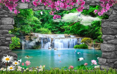 inanılmaz 3d doğa arka plan ve duvar kağıdı