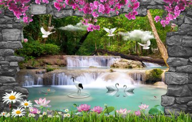 inanılmaz 3d doğa arka plan ve duvar kağıdı