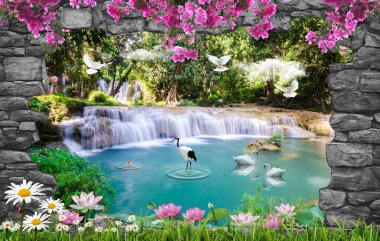 inanılmaz 3d doğa arka plan ve duvar kağıdı