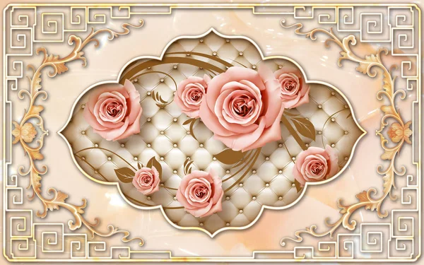 3B çiçek, kelebek gökyüzü ve çiçek tuğla duvar arka plan home