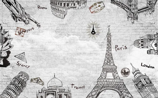 3D duvar kağıdı televizyon arkaplanı ve inanılmaz tasarım